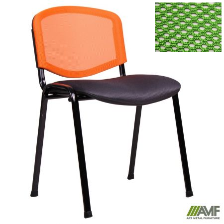 Стілець офісний AMF Ізо Веб чорний сидіння А-1 / спинка Сітка салатова (126903)